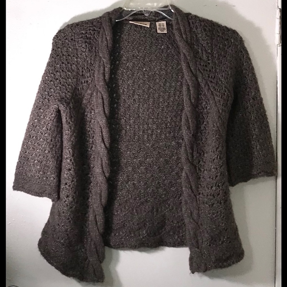 *DKNY Alpaca, wool, Nylon/blend open cardigan…